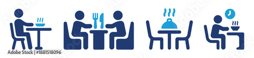 Dining room vector design, eating at restaurant icon illustration