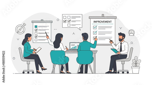 Team Meeting for Business Improvement and Planning