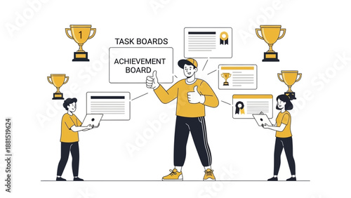 Teamwork Achievements Board: Success, Goals, and Recognition