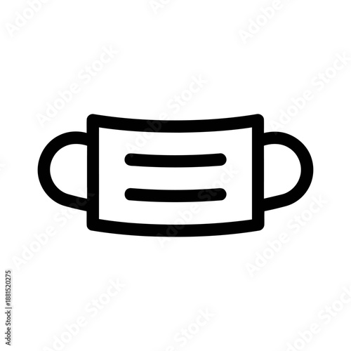 Face mask vector icon for protection against virus