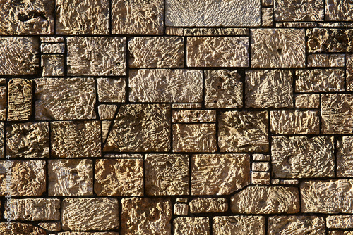 sfonto con texture di muro in pietra. primo piano di muro pietra