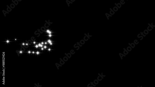 Wallpaper Mural 4k Magic glitter sparkle circling trail, twinkling particles glitter, blinking cartoon doodle stars, magic fairy dust sparkle line, elegant fairy shimmer transition effect on black screen. Torontodigital.ca
