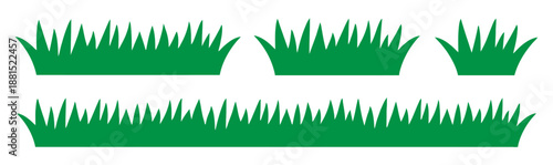 Grass tuft vector illustrations