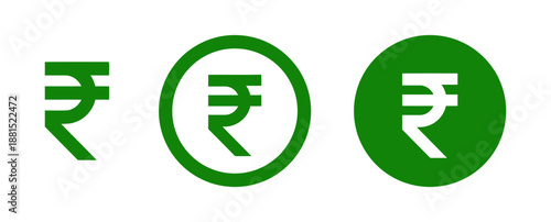 Green indian rupee symbol for finance and currency illustration