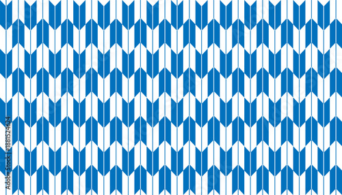 青と白の矢絣の背景、シームレスな和柄