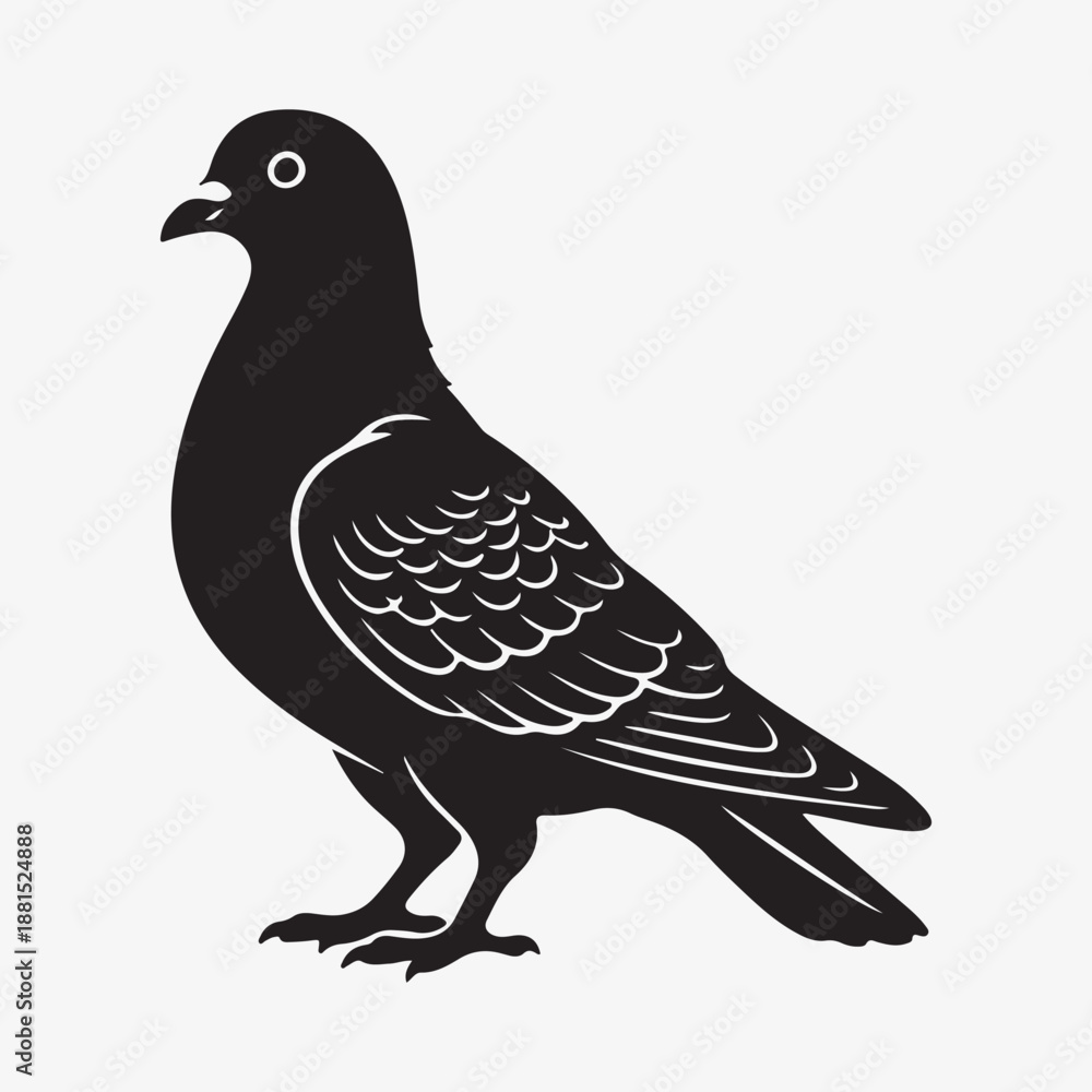 Fototapeta premium Pigeon silhouette