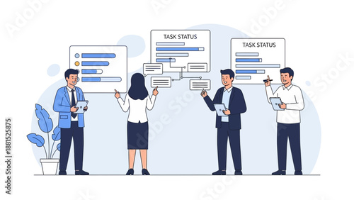 Teamwork project management, planning, and task status tracking