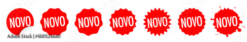 Novo on red stickers