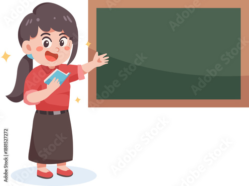 Cute Teacher Kid Character