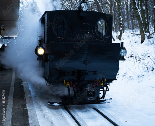 Budapest, Hungary - January, 2026: Steam Train in Budapest