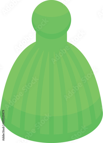 Warm winter hat providing protection from cold weather, featuring a stylish pompom on top