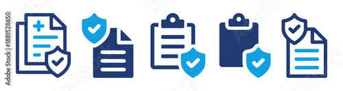 Secure document vector icon illustration