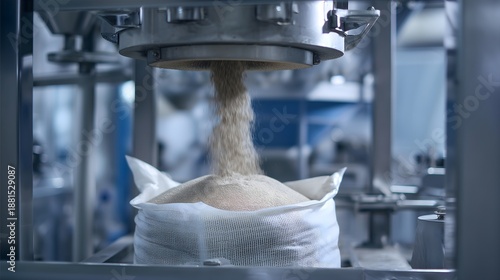 Big bag filling machine dispensing granulate