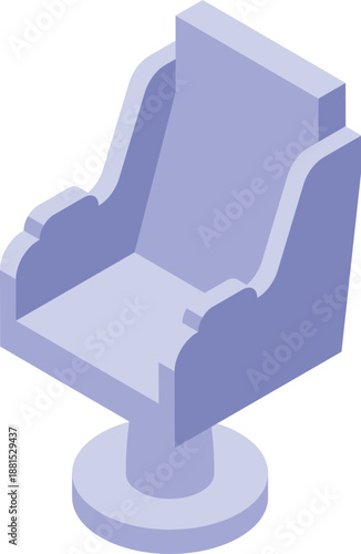 Comfortable swivel chair rotating on a stand, perfect for modern office spaces or home interiors