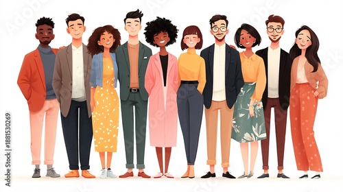 Diverse Group of Young Adults Positively Engaging Together