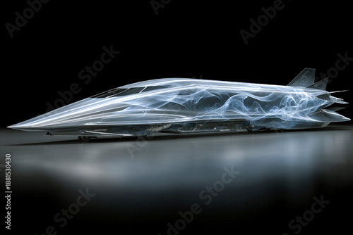 Artistic representation of hypersonic aircraft showcasing futuristic design Generative AI