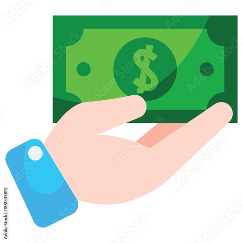 Payment icon design. Money with hand icon