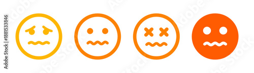 Stress level icons representing frustration and anxiety