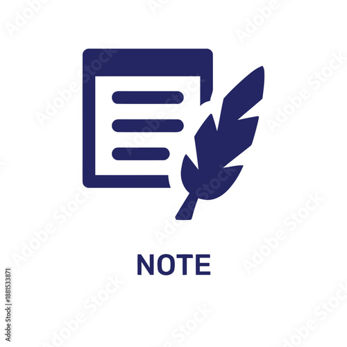 Taking notes with notepad and feather for creative ideas