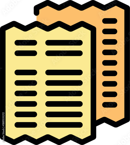 Receipts depicting purchases and expenses, ideal for illustrating financial management, accounting, or budgeting