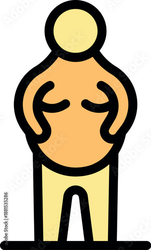 Person holding excessive belly fat, highlighting issues of obesity, unhealthy lifestyle, and potential health risks