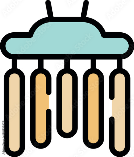 Hanging baby mobile featuring dangling toys, creating a calming and engaging nursery environment