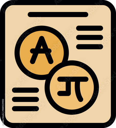 Cryptocurrency exchange platform managing digital currencies trading, featuring prominent currency symbols on a document