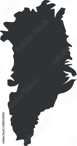 map of Greenland - vector