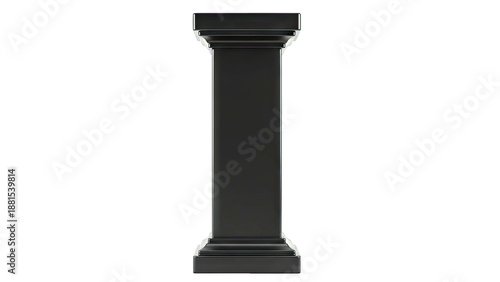 Black Square Pedestal Column