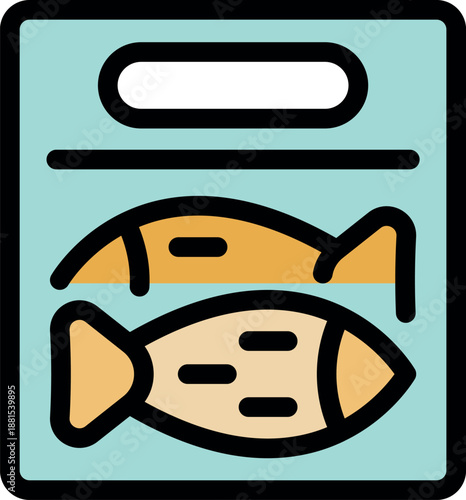 Two fish inside a vacuum sealed package, ensuring quality and extended shelf life