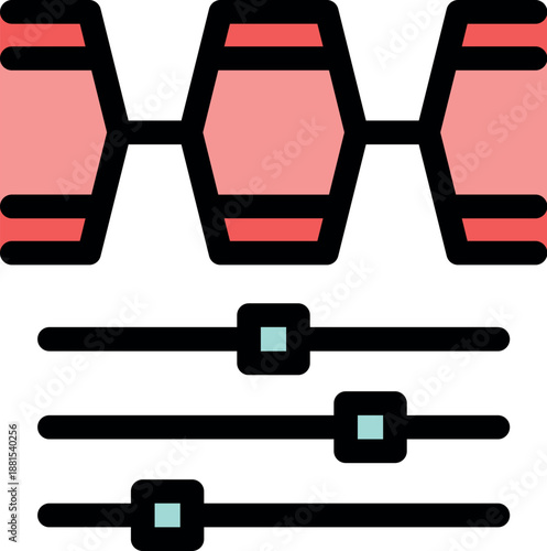 Blockchain setting icon representing adjusting parameters of cryptocurrency, symbolizing control and customization in digital finance