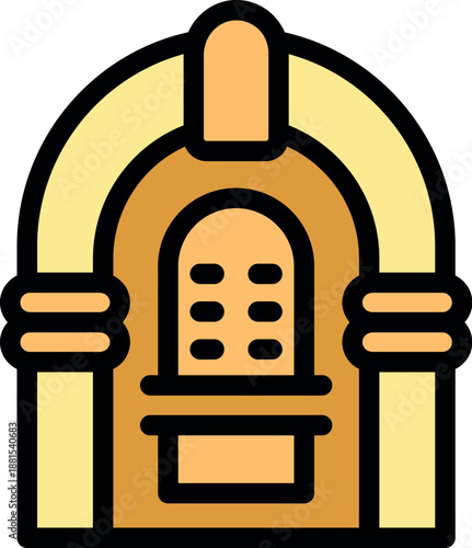 Classic jukebox design representing nostalgic music and entertainment from the past