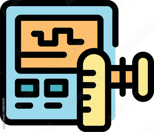 Glucometer icon represents blood glucose testing, symbolizing diabetes management and healthcare