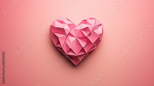 Wallpaper Mural Abstract heart symbolizing simple love in a chaotic world pink background digital art contemporary close-up Torontodigital.ca