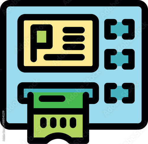 Parking meter issuing ticket, offering convenient and modern parking solutions