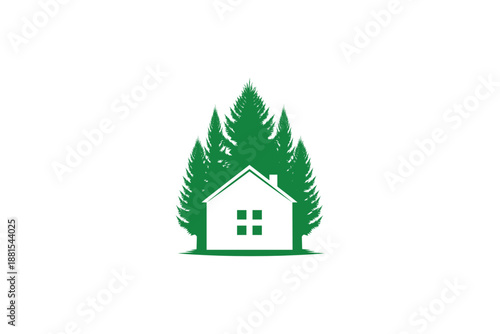 Pine tree home logo icon