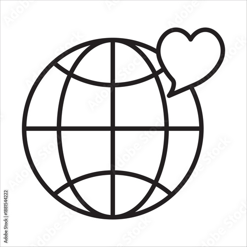 Donation icon outline vector