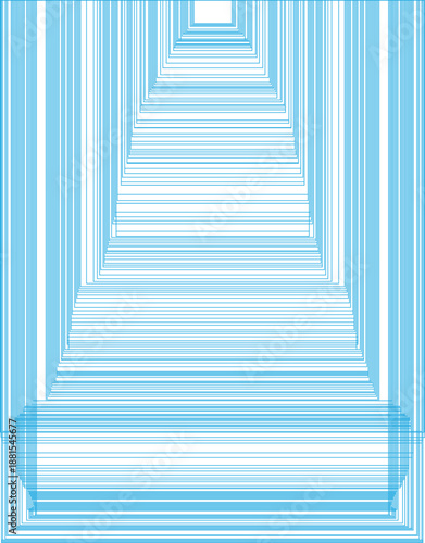 3d illustration of a business concept featuring a stairway to heaven with steps leading up to an open door in the sky for success and achievement