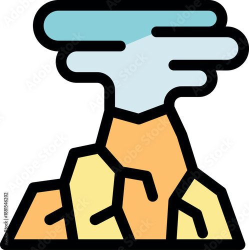 Volcano erupting, spewing hot ash and smoke into the atmosphere, a powerful display of nature's forces