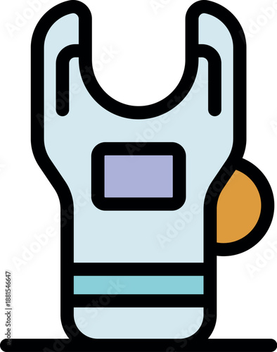 Body armor with bulletproof vest protecting police officer from gunshots and physical attacks