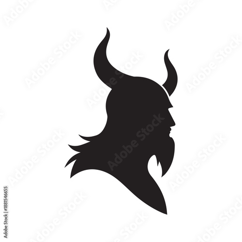 Negative Space Viking Helmet Logo With Smart Design