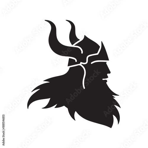 Symmetrical Viking Helmet Logo With Balanced Design