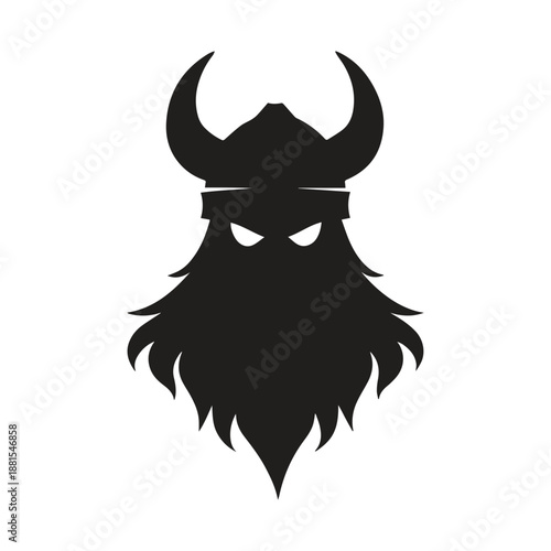 Abstract Viking Warrior Logo With Modern Interpretation