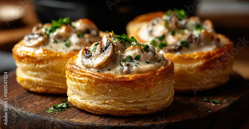 Bouchées à la Reine aux Champignons et Sauce Crémeuse