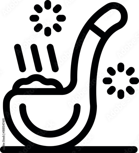 Smoking pipe emitting fragrant smoke, symbolizing relaxation, tradition, and tobacco culture