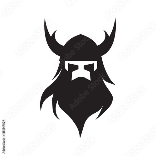Sharp Edge Viking Helmet Logo With Aggressive Style
