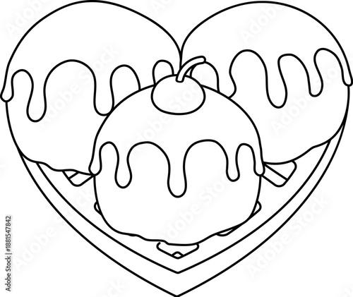Love of ice cream concept i...