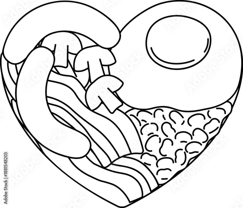 Love of breakfast illustrat...