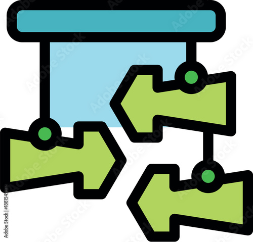 Hanging baby mobile with colorful arrows, stimulating visual development and providing entertainment for infants