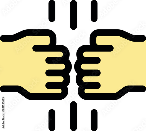 Two hands bumping fists together, symbolizing teamwork, success, and partnership